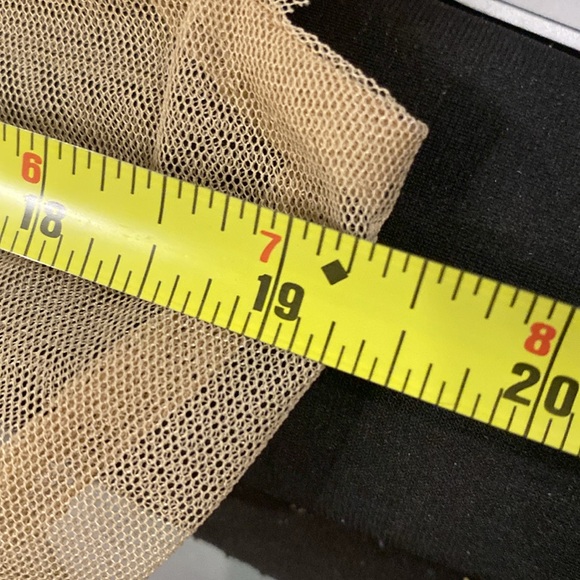 BUCKLE BLACK LABEL - NWT - tunic: sheer tan mesh s/s w gold sequins & beads - L - Picture 6 of 16